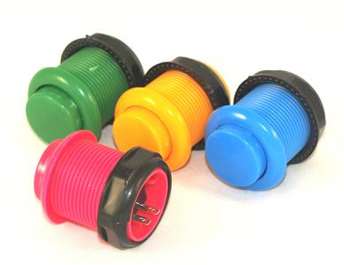 Buttons with built in microswitch (YELLOW, GREEN & PINK ONLY)