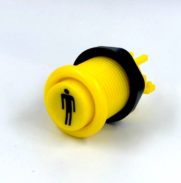 Clearance - Yellow American Style Push Button  Player 1
