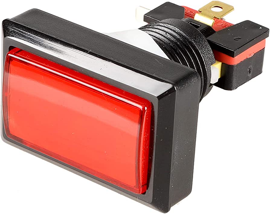 Rectangle Arcade Buttons with LED light & Micro Switch, Choose You Col ...