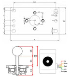 Sanwa JLF-TP-8YT Joystick, Choose Your Ball Top Colour