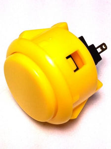 Sanwa OBSF-30, 30mm Pushbutton, Yellow