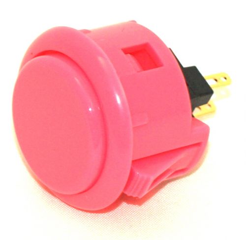 Pink Sanwa 30mm Arcade Button