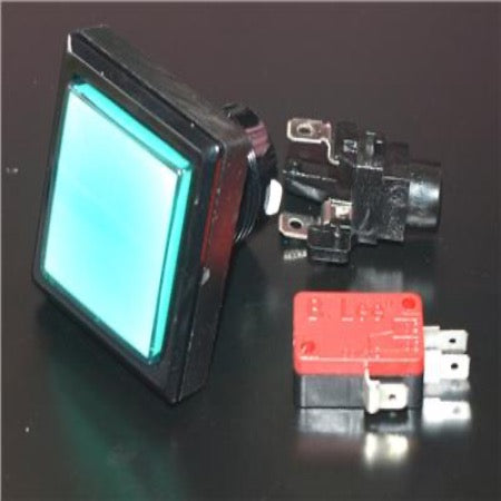 Led Square Button Square Button With LED Light and Micro Switch Green – Austin Amusements