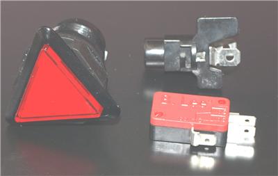 Triangle Button With LED Light and Micro Switch Red – Austin Amusements
