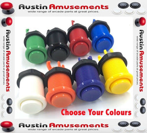 American Style Push Button, Choose from 8 Colours