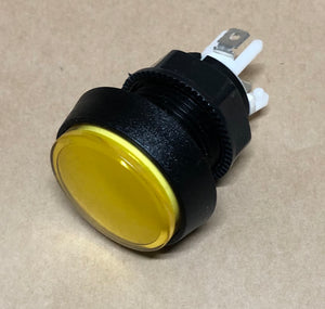 Round LED Button, New Old Stock- Yellow