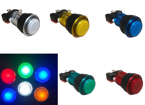 Bulk Buy, 100 x LED Arcade Buttons with Micro Switch