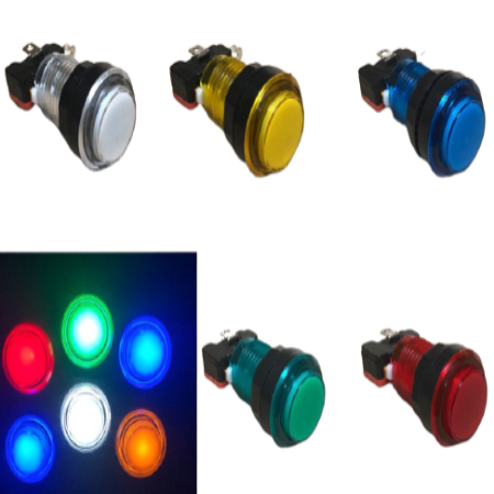 Led Display Buttons LED Arcade Player Buttons: Square, Triangle, Rectangle and Round ...
