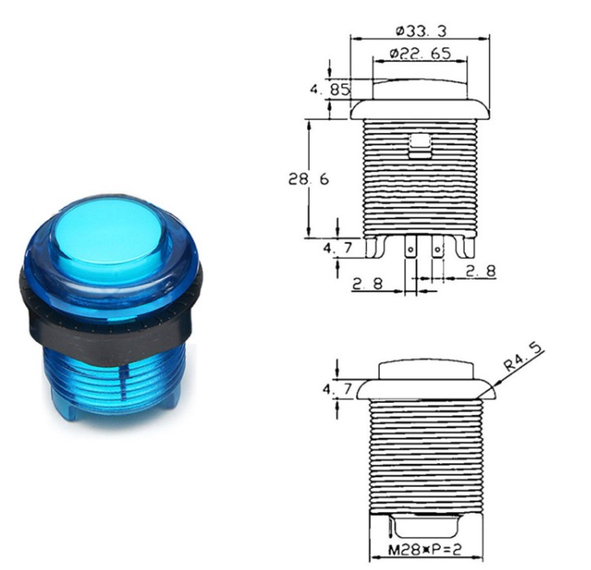 Bulk Buy - 50 x LED Arcade Buttons - Built in Micro Switch, Choose You ...